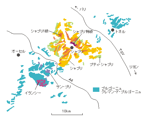 シャブリ(Chablis),シャブリ周辺地区イランシー(Irancy),サン・ブリ(Saint-Bris)